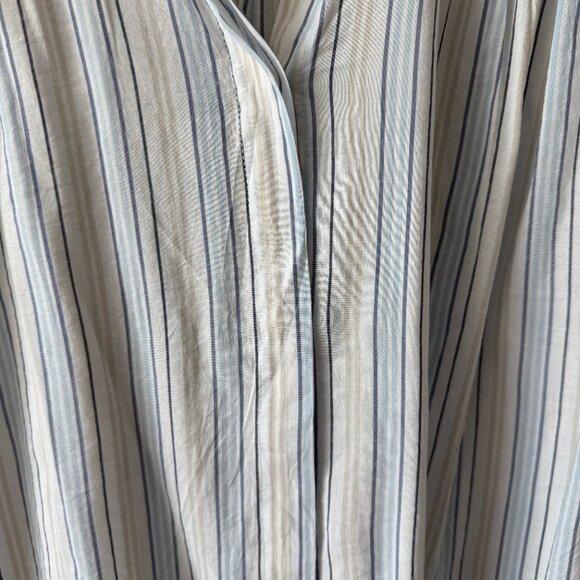 a.n.a. Sleeveless Regular Fit Button-Down Striped Shirt Size L - Picture 6 of 9
